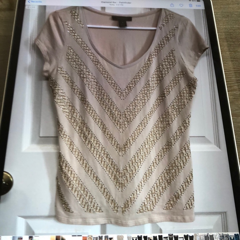 White House Black Market beaded top.